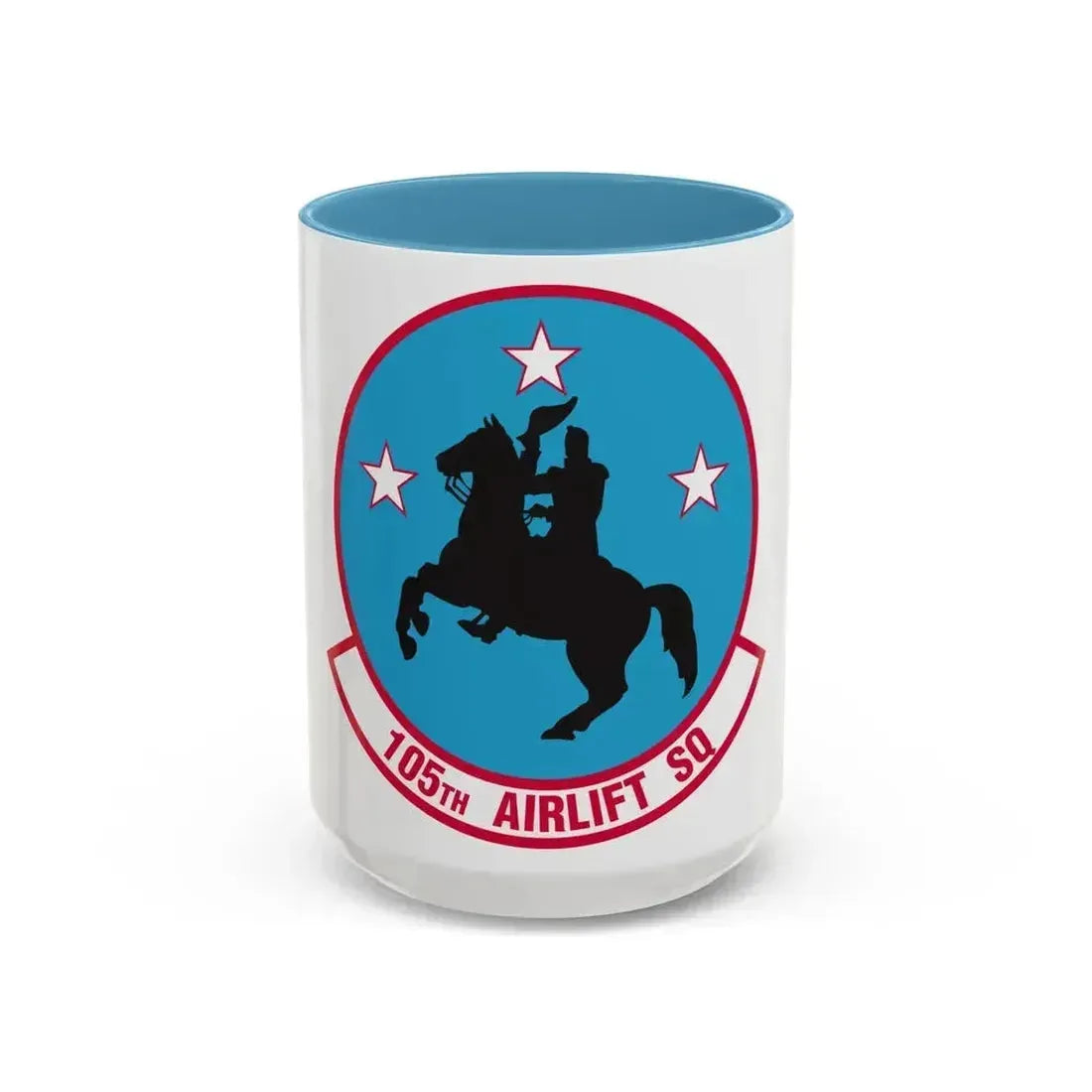 105th Airlift Squadron (U.S. Air Force) Accent Coffee Mug 15oz Light Blue - Go Mug Yourself