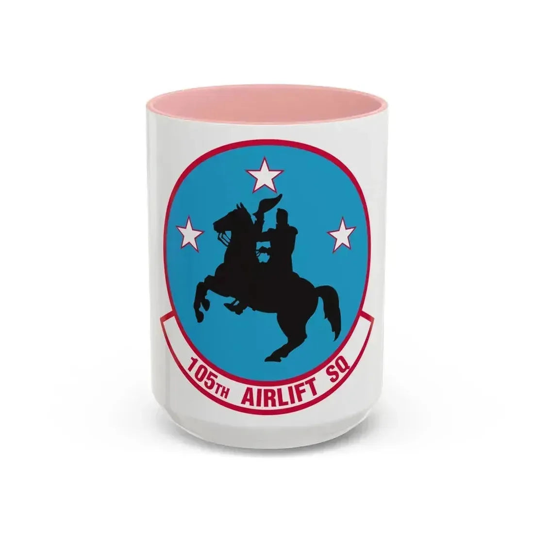 105th Airlift Squadron (U.S. Air Force) Accent Coffee Mug 15oz Pink - Go Mug Yourself