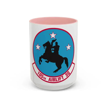 105th Airlift Squadron (U.S. Air Force) Accent Coffee Mug 15oz Pink - Go Mug Yourself
