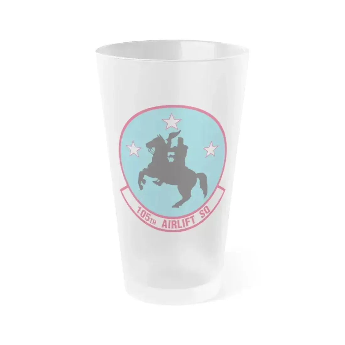 105th Airlift Squadron (U.S. Air Force) Frosted Pint Glass 16oz 16oz Frosted - Go Mug Yourself