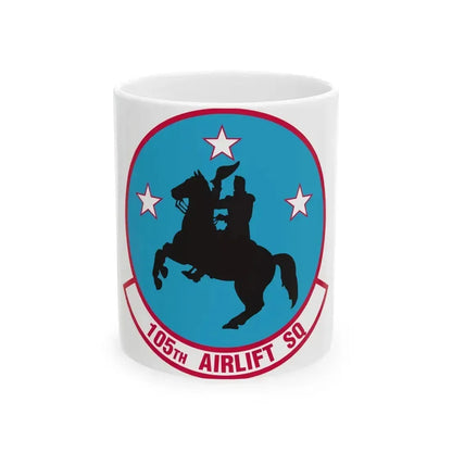 105th Airlift Squadron (U.S. Air Force) White Coffee Mug 11oz - Go Mug Yourself