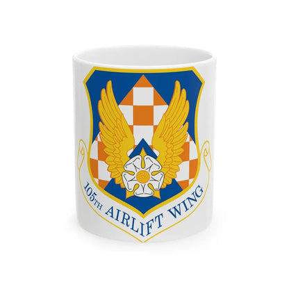 105th Airlift Wing (U.S. Air Force) White Coffee Mug-11oz-Go Mug Yourself