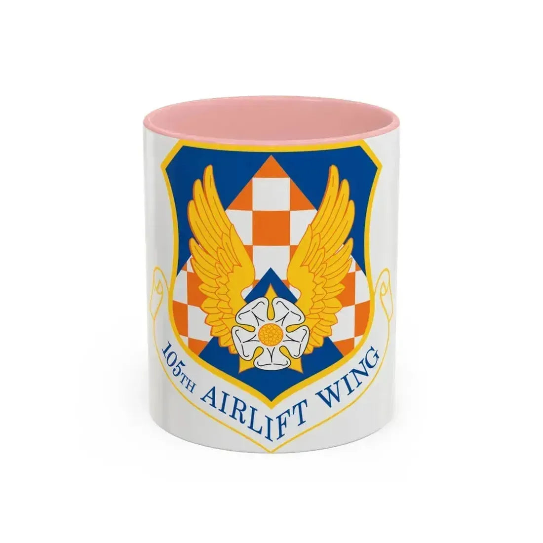 105th Airlift Wing (U.S. Air Force) Accent Coffee Mug 11oz Pink - Go Mug Yourself
