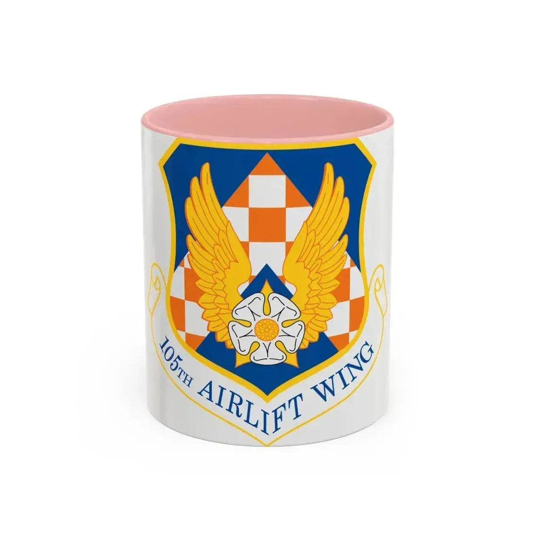 105th Airlift Wing (U.S. Air Force) Accent Coffee Mug 11oz Pink - Go Mug Yourself