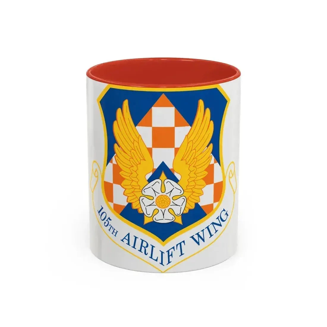 105th Airlift Wing (U.S. Air Force) Accent Coffee Mug 11oz Red - Go Mug Yourself