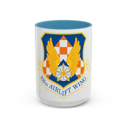 105th Airlift Wing (U.S. Air Force) Accent Coffee Mug 15oz Light Blue - Go Mug Yourself