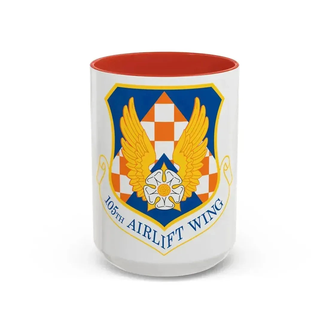 105th Airlift Wing (U.S. Air Force) Accent Coffee Mug 15oz Red - Go Mug Yourself
