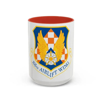105th Airlift Wing (U.S. Air Force) Accent Coffee Mug 15oz Red - Go Mug Yourself