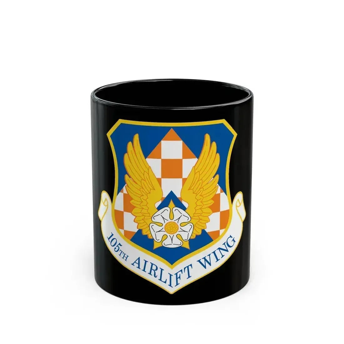 105th Airlift Wing (U.S. Air Force) Black Coffee Mug 11oz - Go Mug Yourself