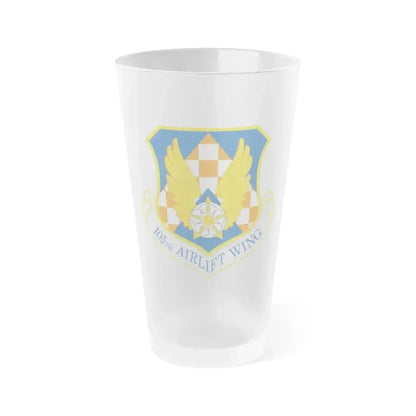 105th Airlift Wing (U.S. Air Force) Frosted Pint Glass 16oz 16oz Frosted - Go Mug Yourself
