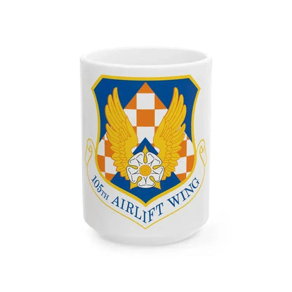105th Airlift Wing (U.S. Air Force) White Coffee Mug 15oz - Go Mug Yourself