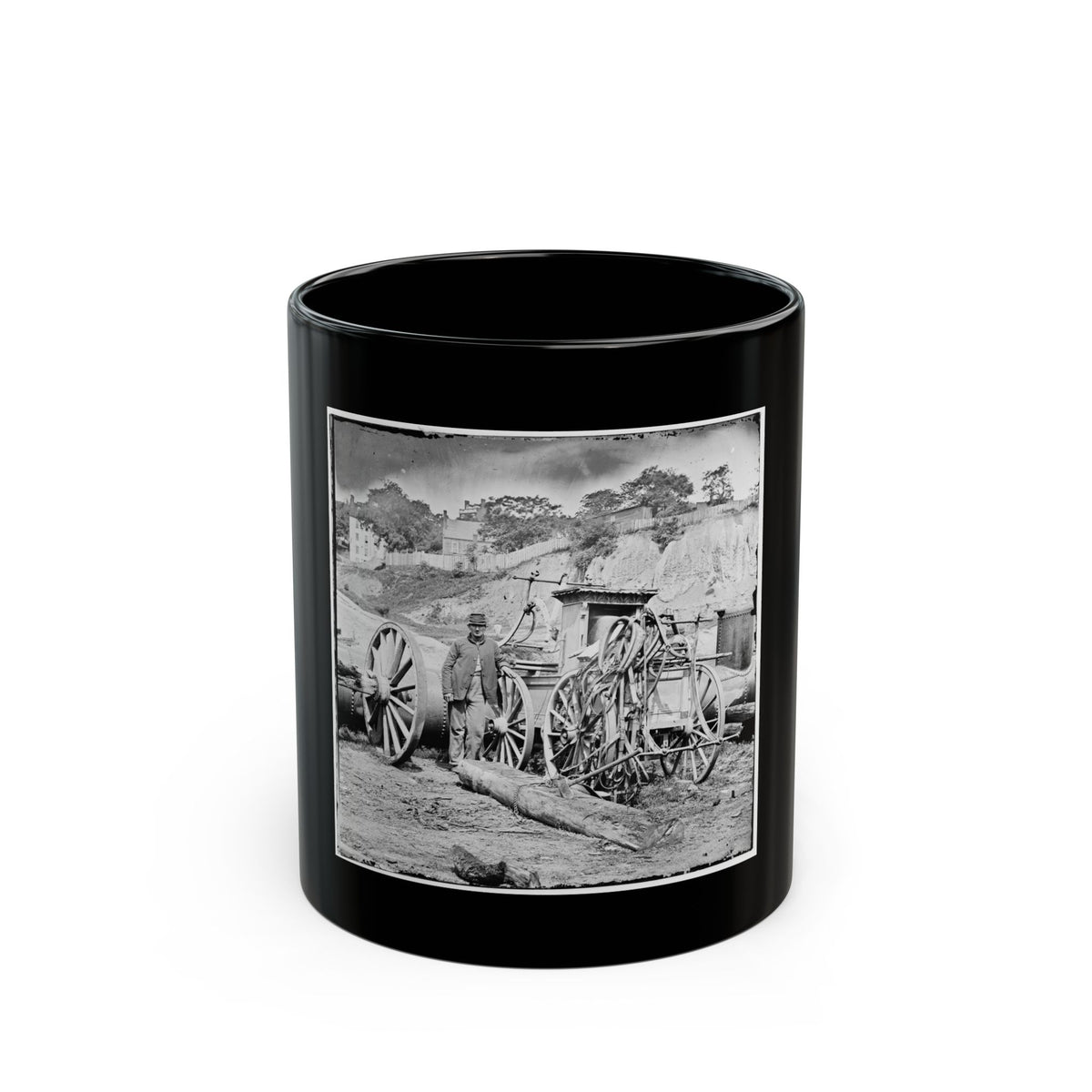 Richmond, Va. Fire Engine No. 3 (U.S. Civil War) Black Coffee Mug