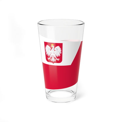 POL szef sztabu rank flag (Poland) Pint Glass 16oz