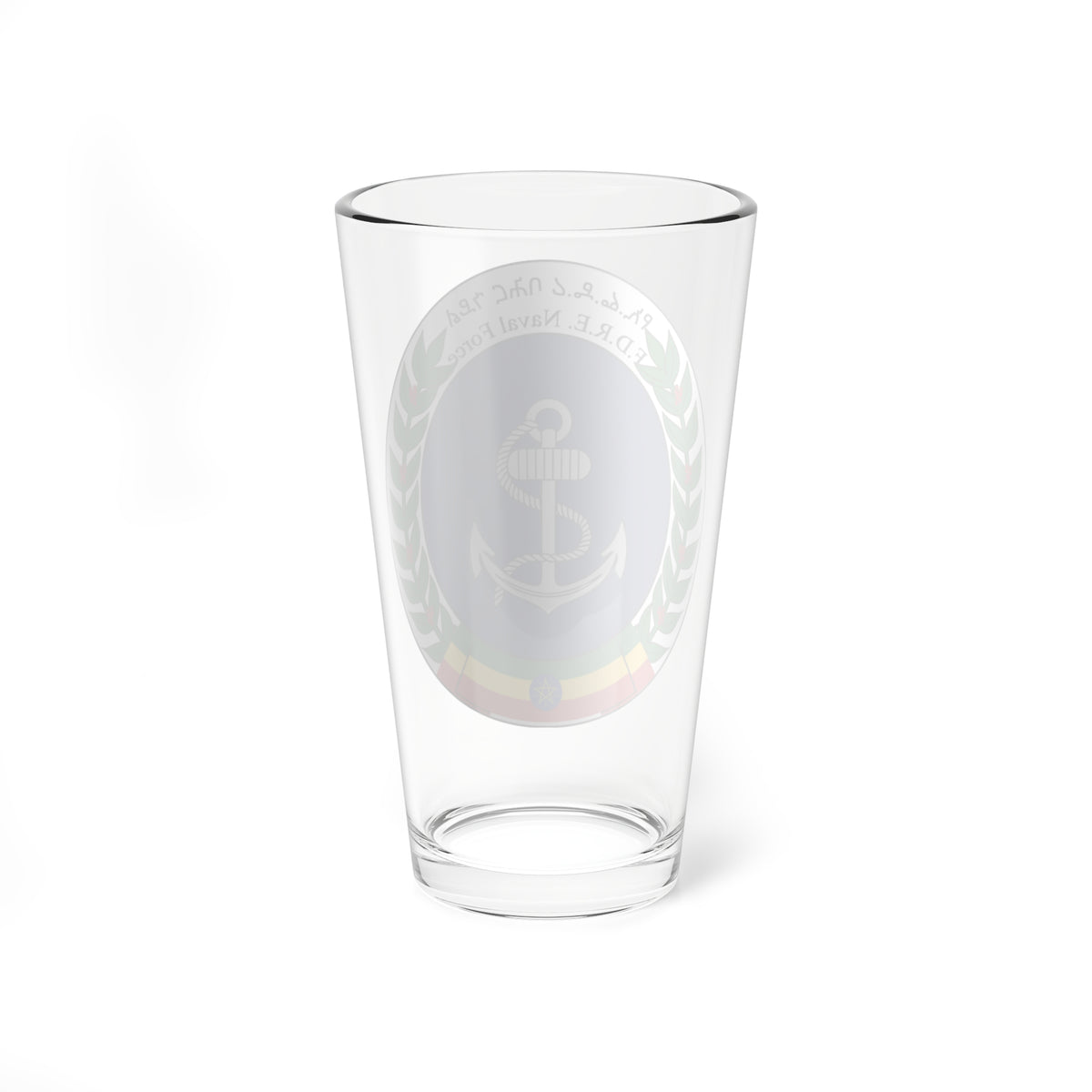 Logo of the Ethiopian Naval Force (Ethiopia) (Coat of Arms) Pint Glass 16oz