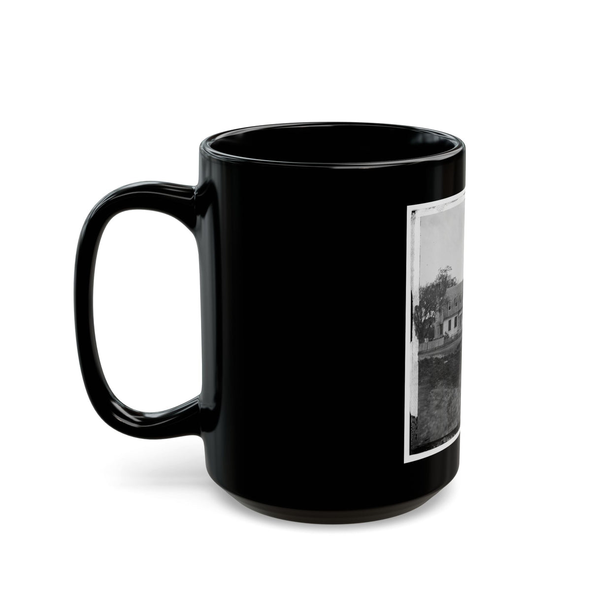 Yorktown, Va. Thomas Nelson House (Right), Used As A Hospital; In 1781 Used As A Headquarters By Lord Cornwallis (U.S. Civil War) Black Coffee Mug