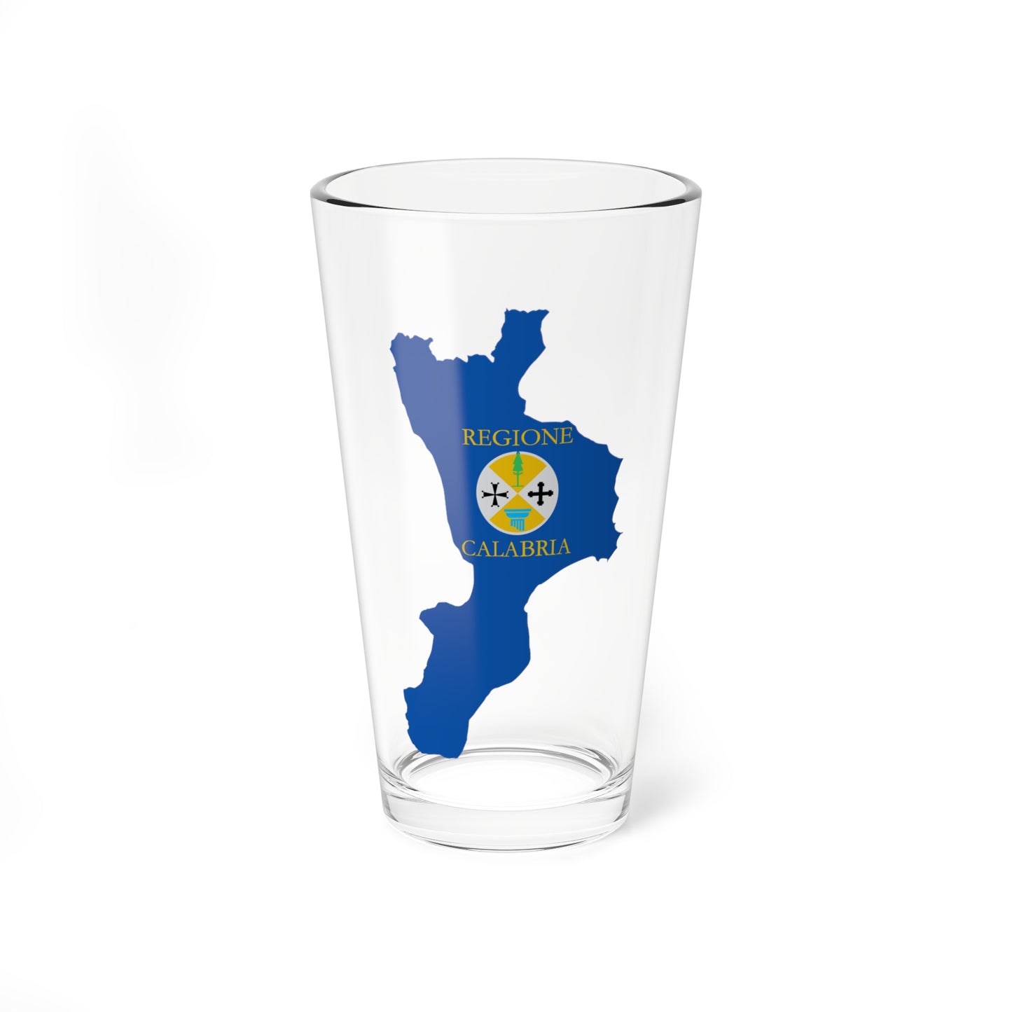 Flag map of Calabria (Italy) Pint Glass 16oz