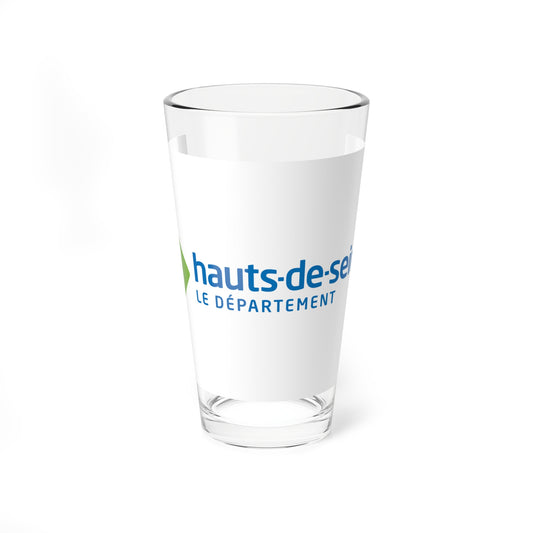 Flag of the Department of Hauts-de-Seine (France) Pint Glass 16oz