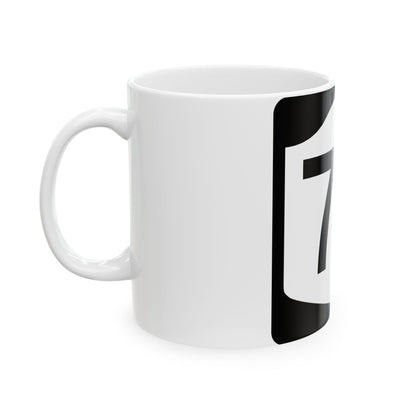 NY-77 (New York) (Road Sign) White Coffee Mug
