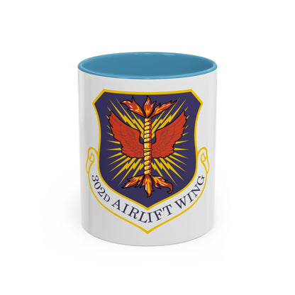302d Airlift Wing (U.S. Air Force) Accent Coffee Mug
