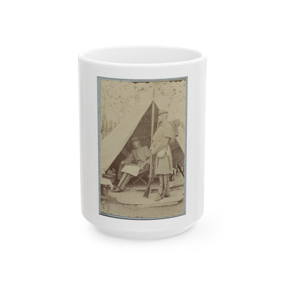 7th New York State Militia, Camp Cameron, D.C., 1861 038 (U.S. Civil War) White Coffee Mug