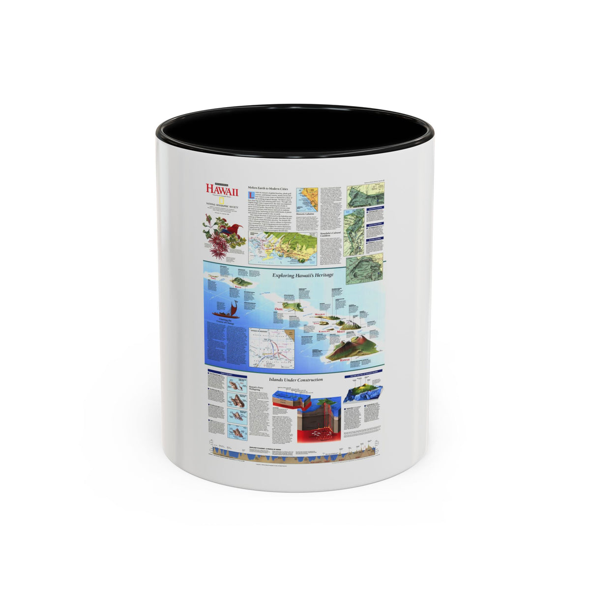USA - Rediscovering Hawaii (1995) (Map) Accent Coffee Mug