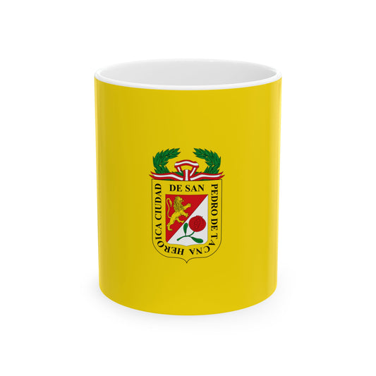 Flag of Tacna capital of the Tacna Region Peru - White Coffee Mug-11oz-Go Mug Yourself