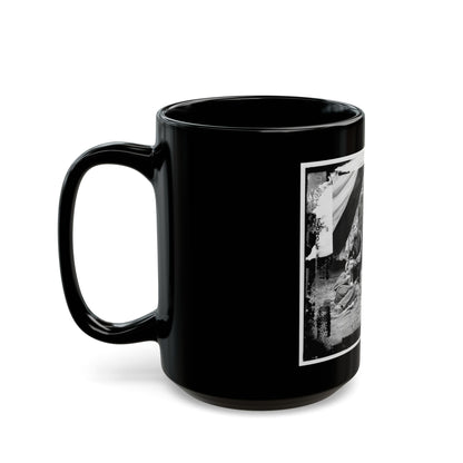 The Peninsula, Va. The Staff Of Gen. Fitz-John Porter; Lts. William G. Jones And George A. Custer Reclining (U.S. Civil War) Black Coffee Mug