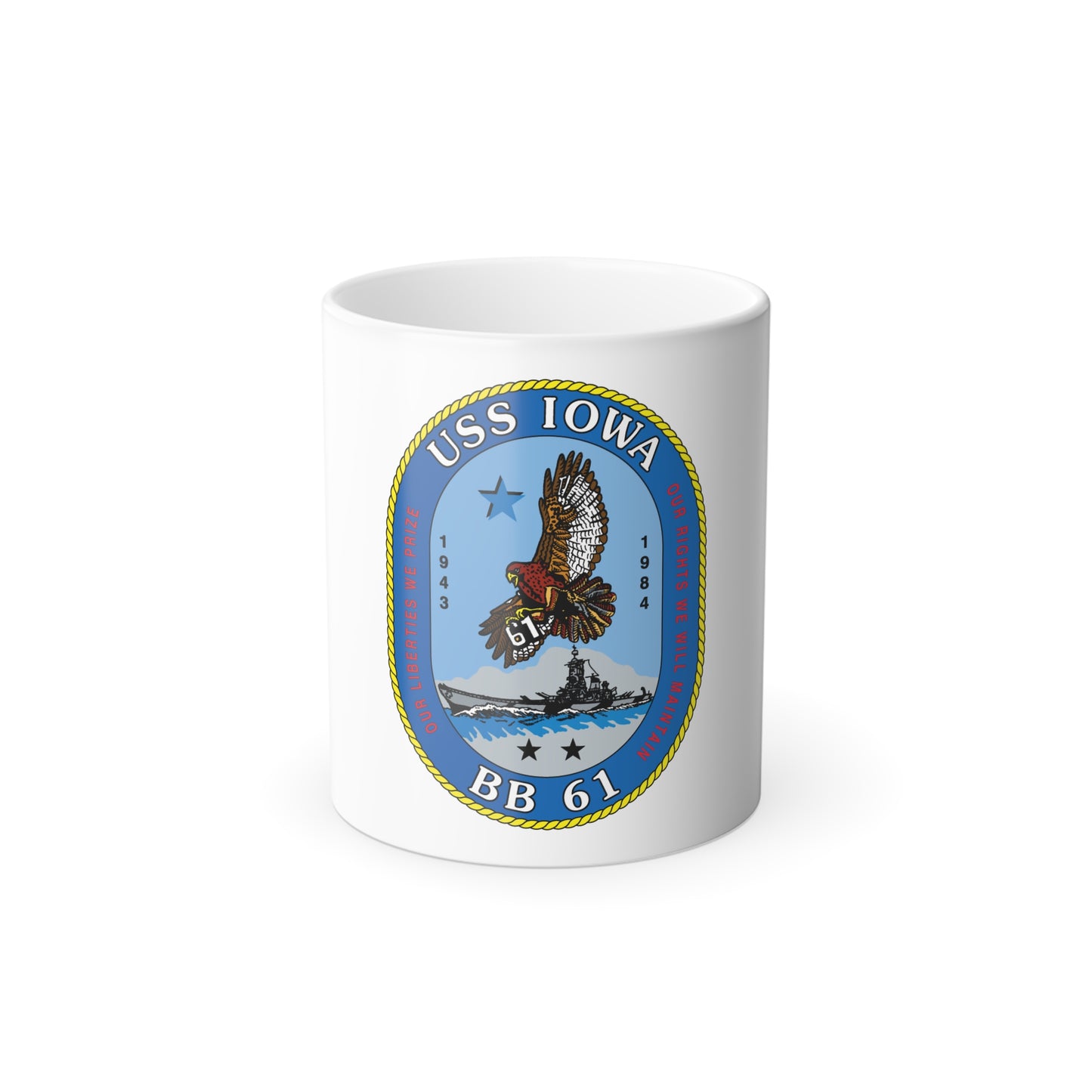 USS Iowa BB 61 (U.S. Navy) Color Changing Mug 11oz