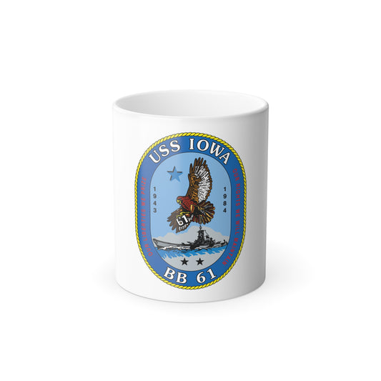USS Iowa BB 61 (U.S. Navy) Color Changing Mug 11oz