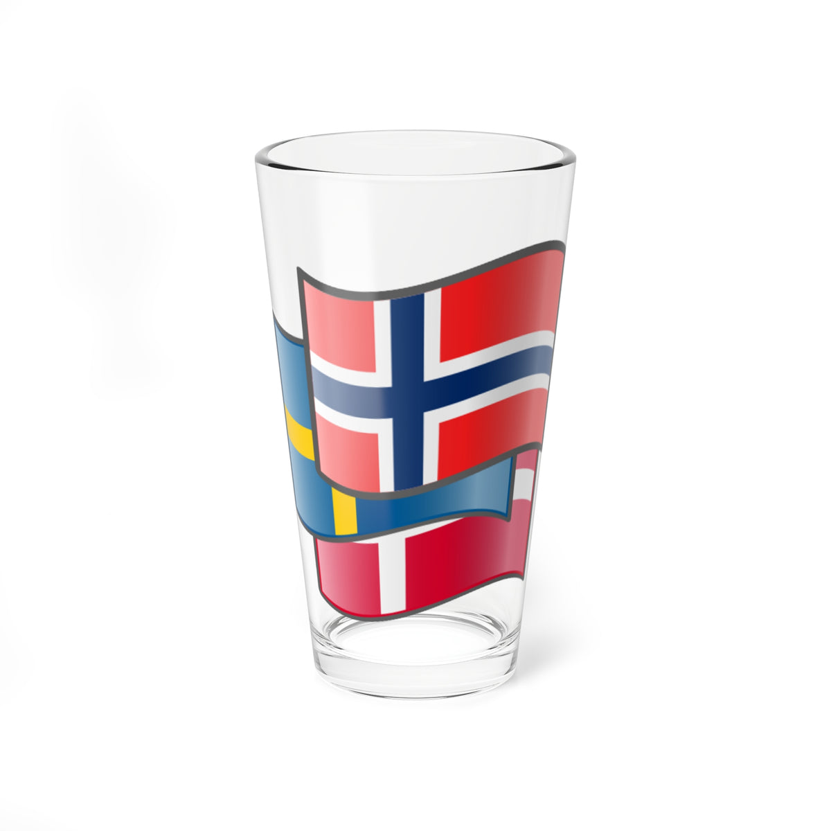 Scandinavia flags Norway (Sweden) Pint Glass 16oz
