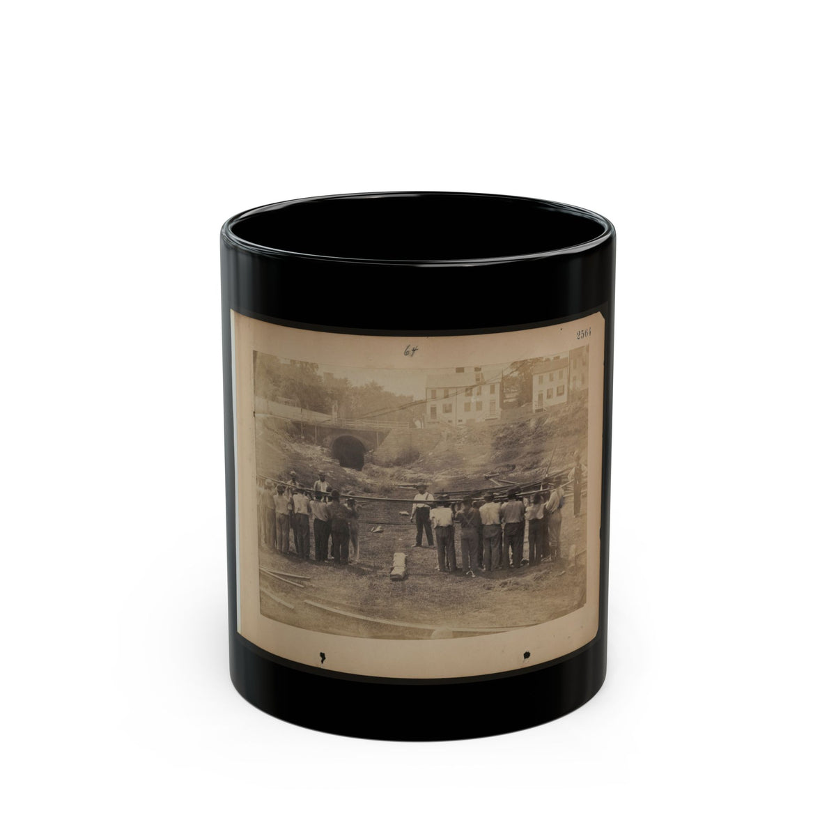 Railroad Construction Workers Holding Track (U.S. Civil War) Black Coffee Mug