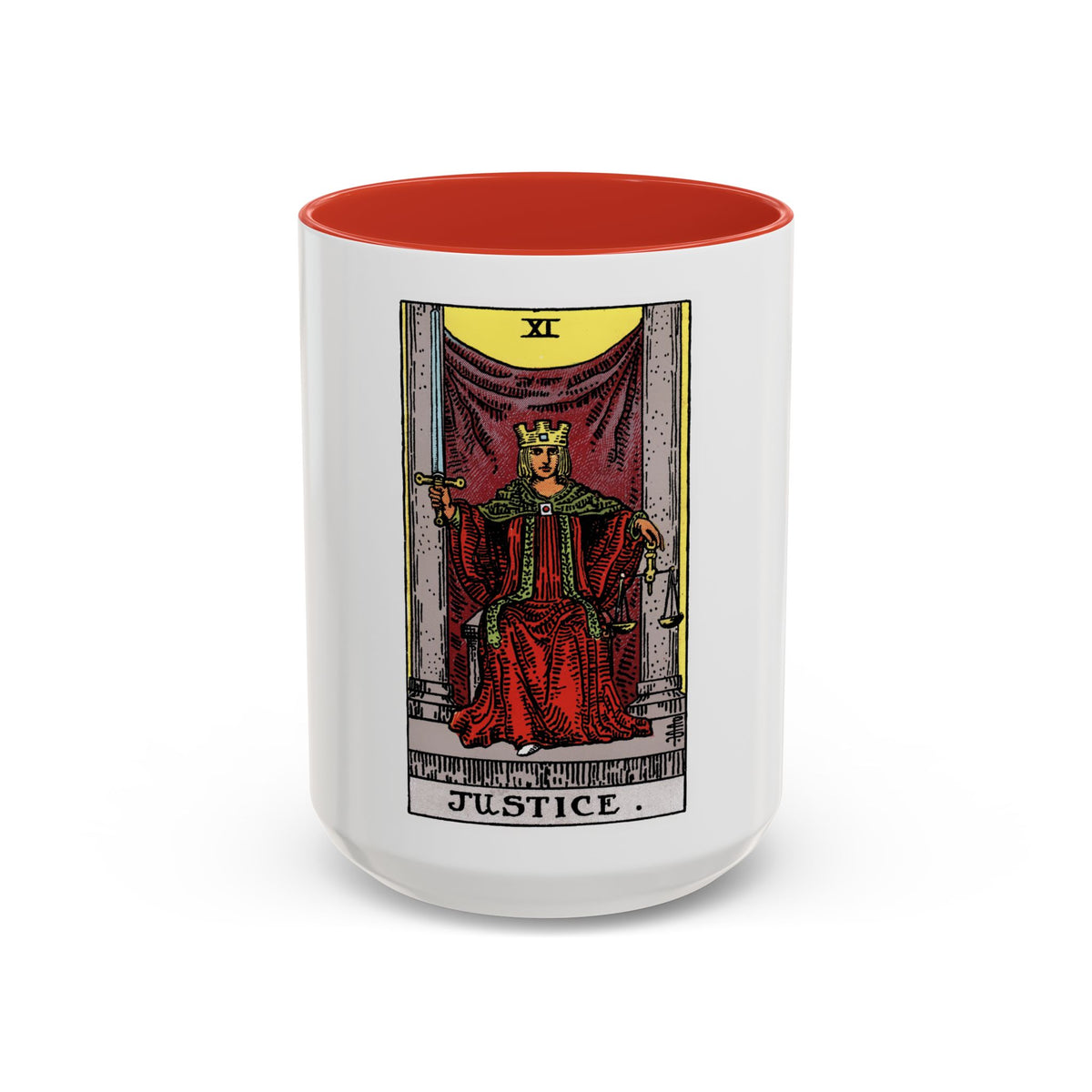 Justice (Tarot Card) Accent Coffee Mug