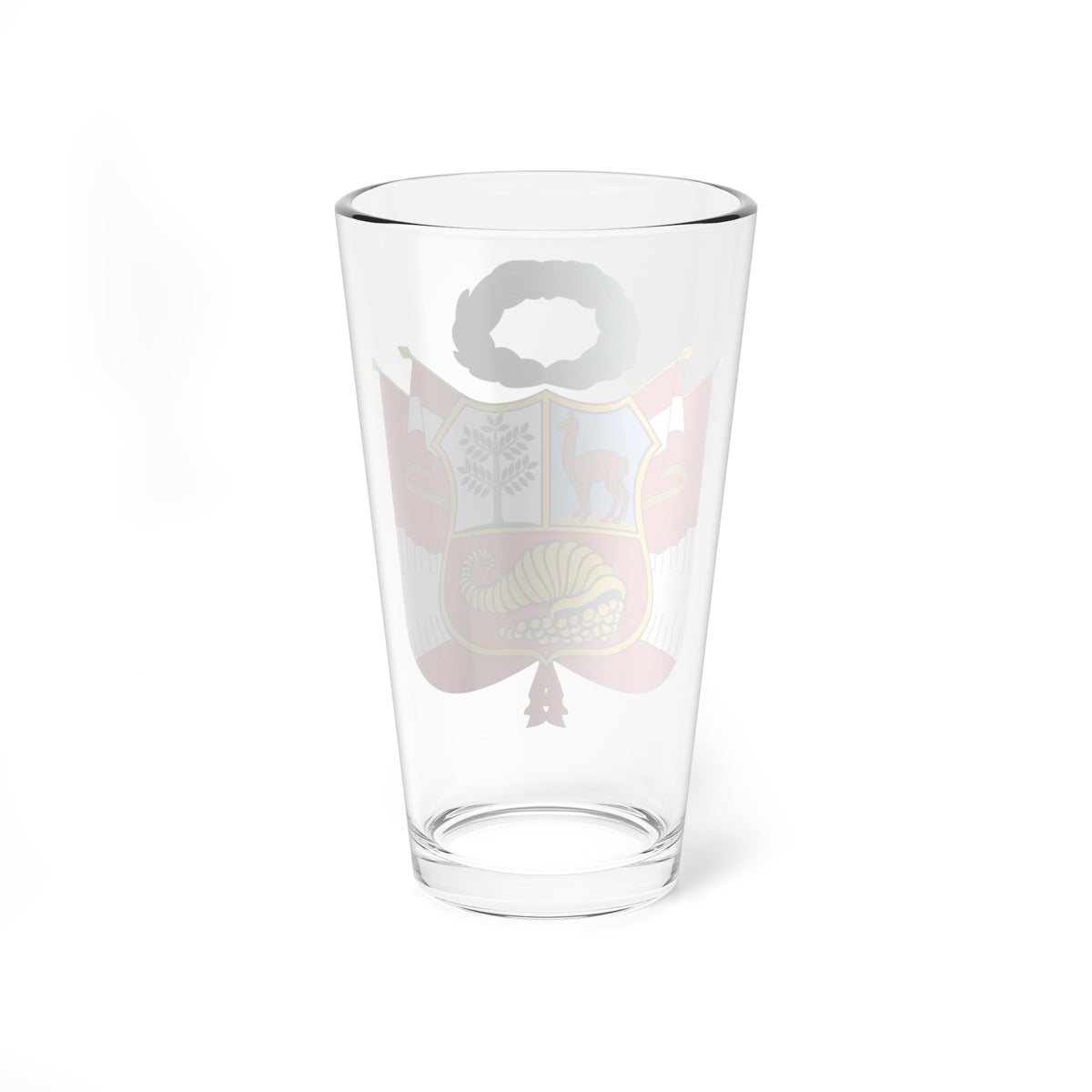 Escudo nacional del Perú versión alternativa (Peru) (Coat of Arms) Pint Glass 16oz