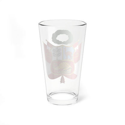Escudo nacional del Perú versión alternativa (Peru) (Coat of Arms) Pint Glass 16oz