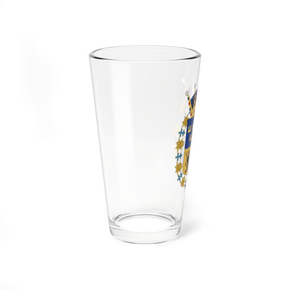Prins Alexander vapen med Serafimerorden (Sweden) (Coat of Arms) Pint Glass 16oz