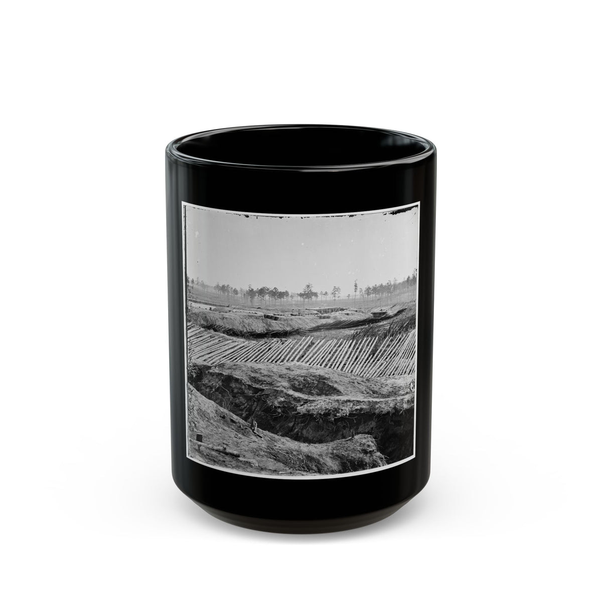 Petersburg, Va. View From Breastworks Of Fort Sedgwick (U.S. Civil War) Black Coffee Mug