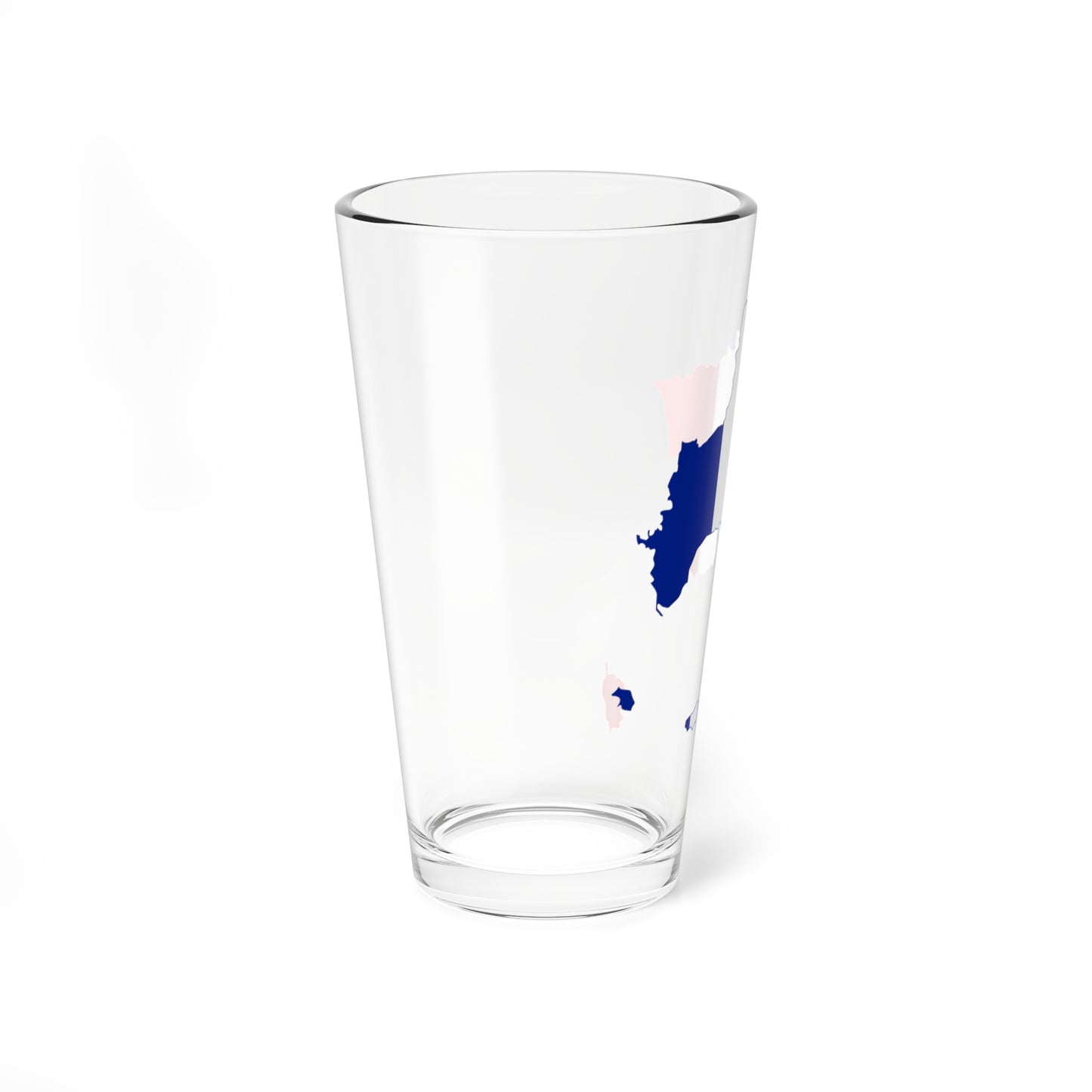 Flag-map of France without Britanny Normandie and Occitania (France) Pint Glass 16oz