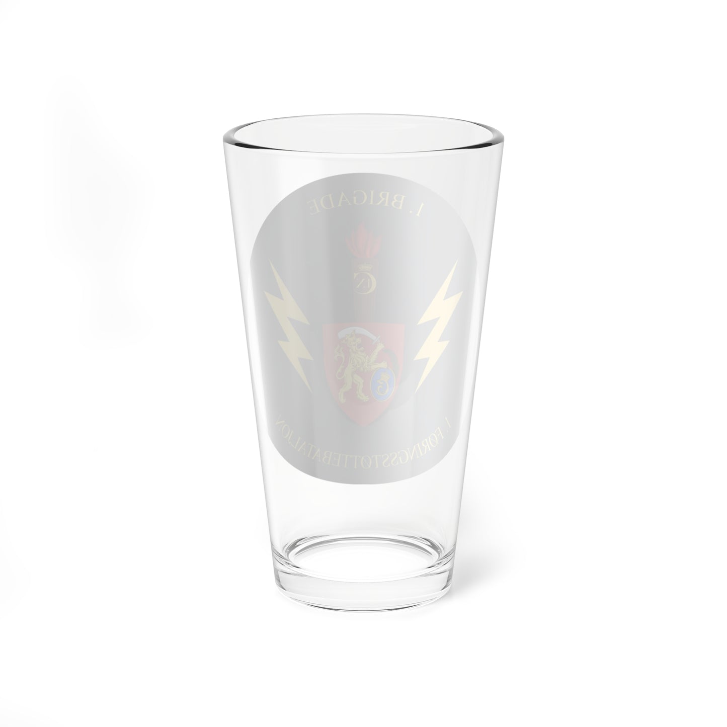 Emblem for the I-FSR (Denmark) (Coat of Arms) Pint Glass 16oz