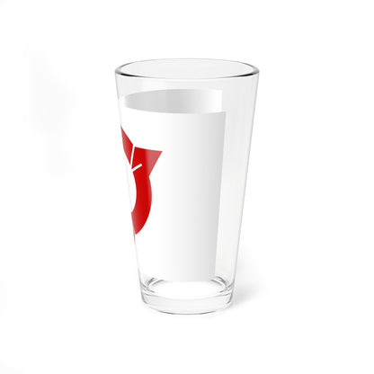 Flag of Owariasahi Aichi red version (Japan) Pint Glass 16oz