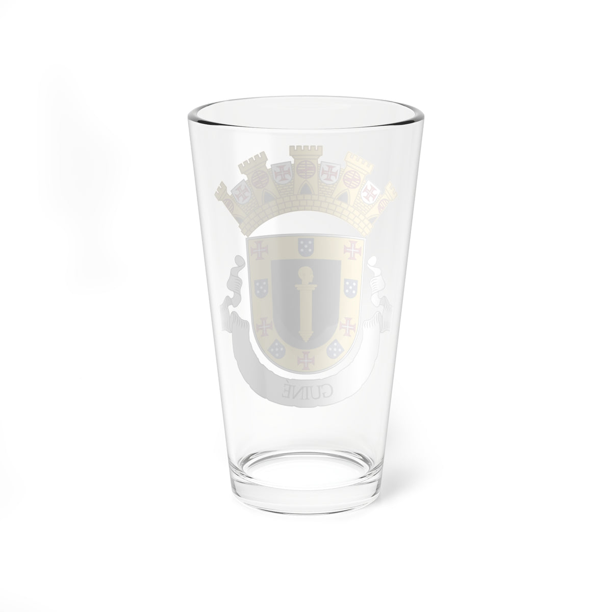Provisional Coat of Arms of the Colony of Guinea (Portugal) (Coat of Arms) Pint Glass 16oz