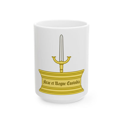 Altar and Sword Badge of Mary I - White Coffee Mug
