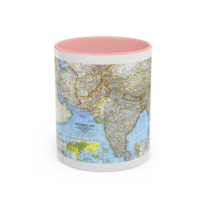 Asia - Southwest (1963) (Map) Accent Coffee Mug