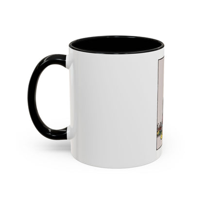 The 4 of Pentacles (Tarot Card) Accent Coffee Mug