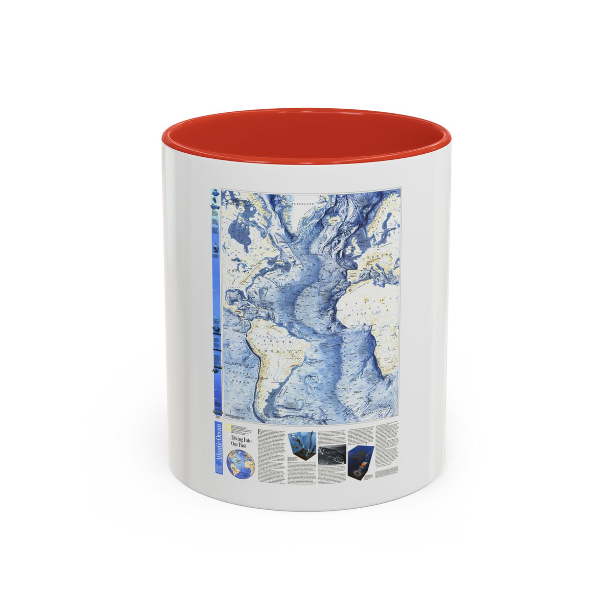 Atlantic Ocean (1990) (Map) Accent Coffee Mug