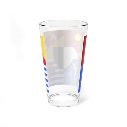 Drapeau fr departement Moselle (France) Pint Glass 16oz