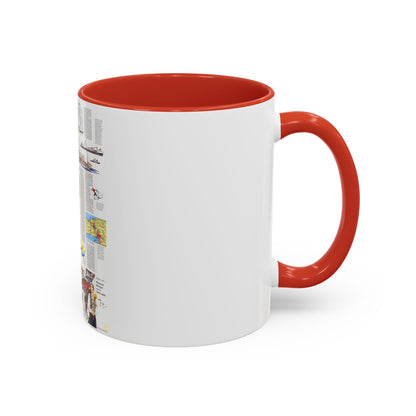 USA - Wisconsin, Michigan ,Great Lakes 2 (1973) (Map) Accent Coffee Mug