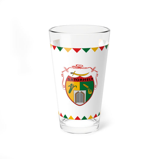 Flag of Satorhely (Hungary) Pint Glass 16oz