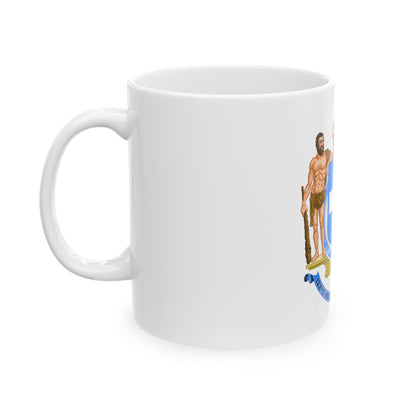 Coat of Arms of Greece (blue cross) - White Coffee Mug