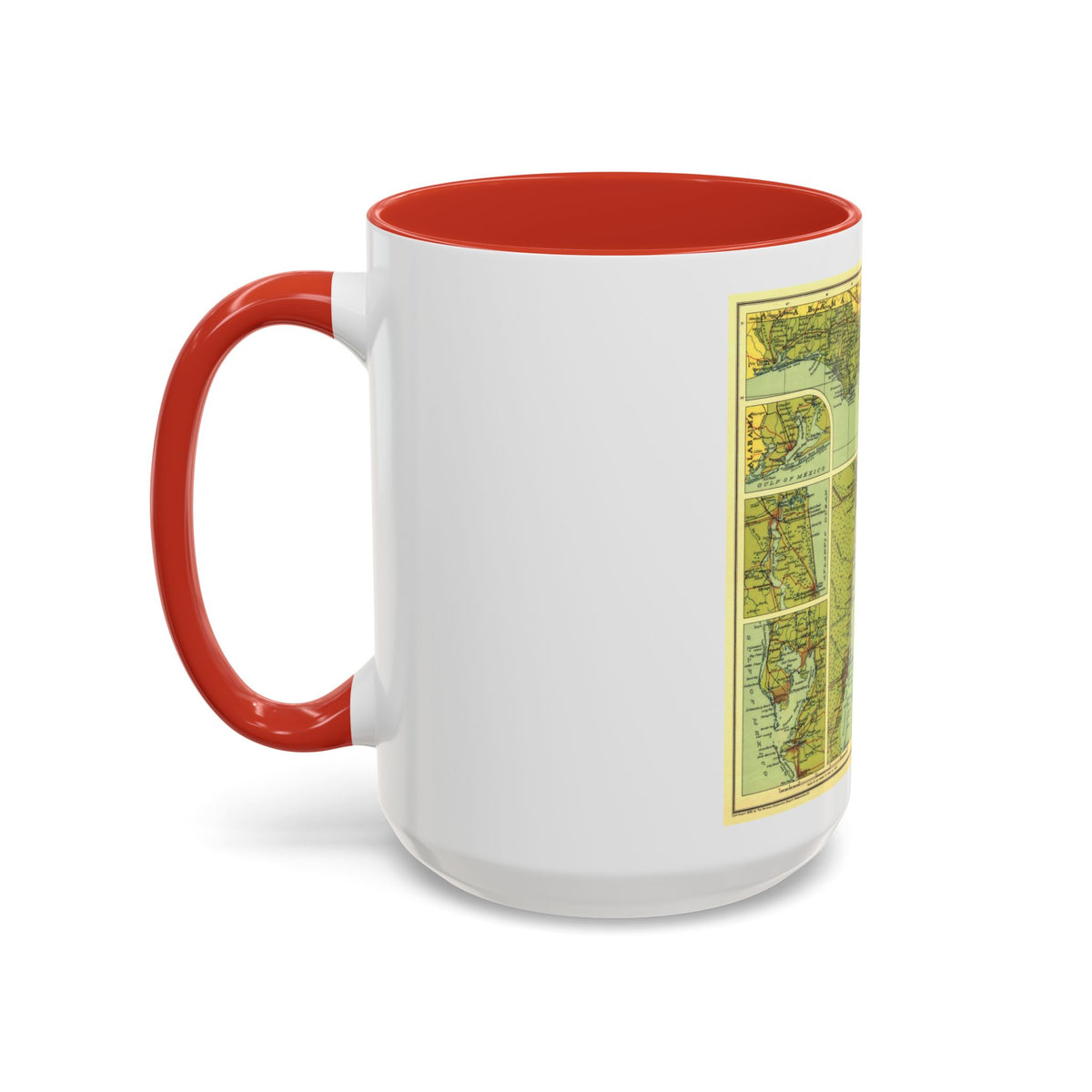 USA - Florida (1930) (Map) Accent Coffee Mug