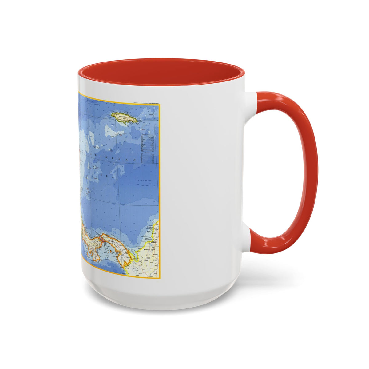 Central America (1973) (Map) Accent Coffee Mug